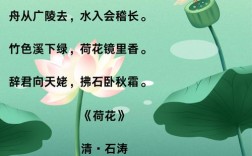 现代诗歌荷，现代诗歌荷花