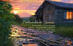 夏天的雨，是天空写给大地的诗吗？