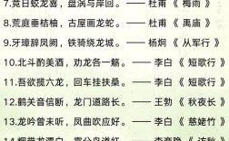 龙的诗歌，李小龙的诗歌