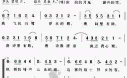 唐诗歌曲简谱，如何读懂唱好？