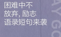 不放弃名言
