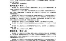 假如我是一棵大树诗歌，假如我是一棵大树诗歌格式