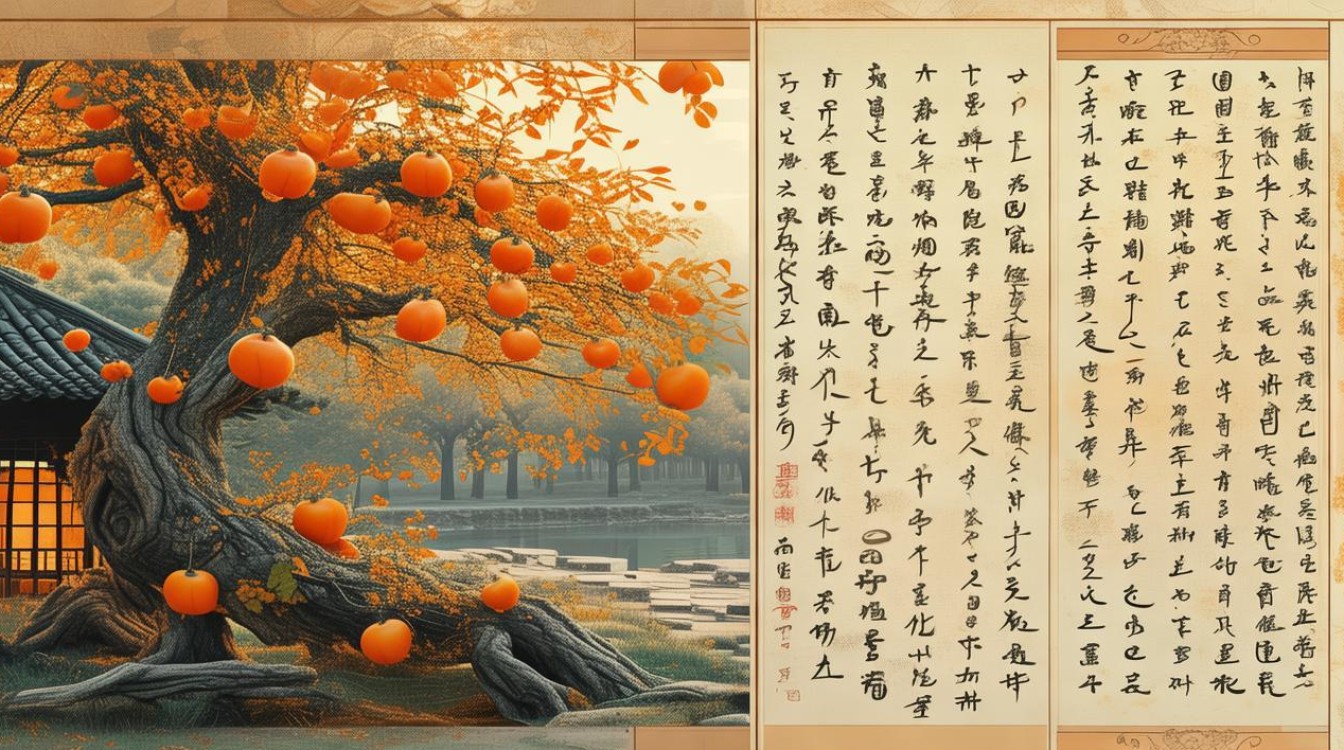 中国古典诗词中的柿子意象有何深刻寓意？-图3