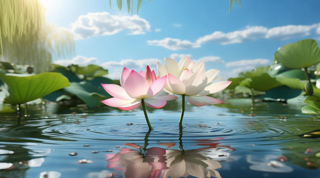 并蒂莲诗歌，并蒂莲诗句经典语录-图1