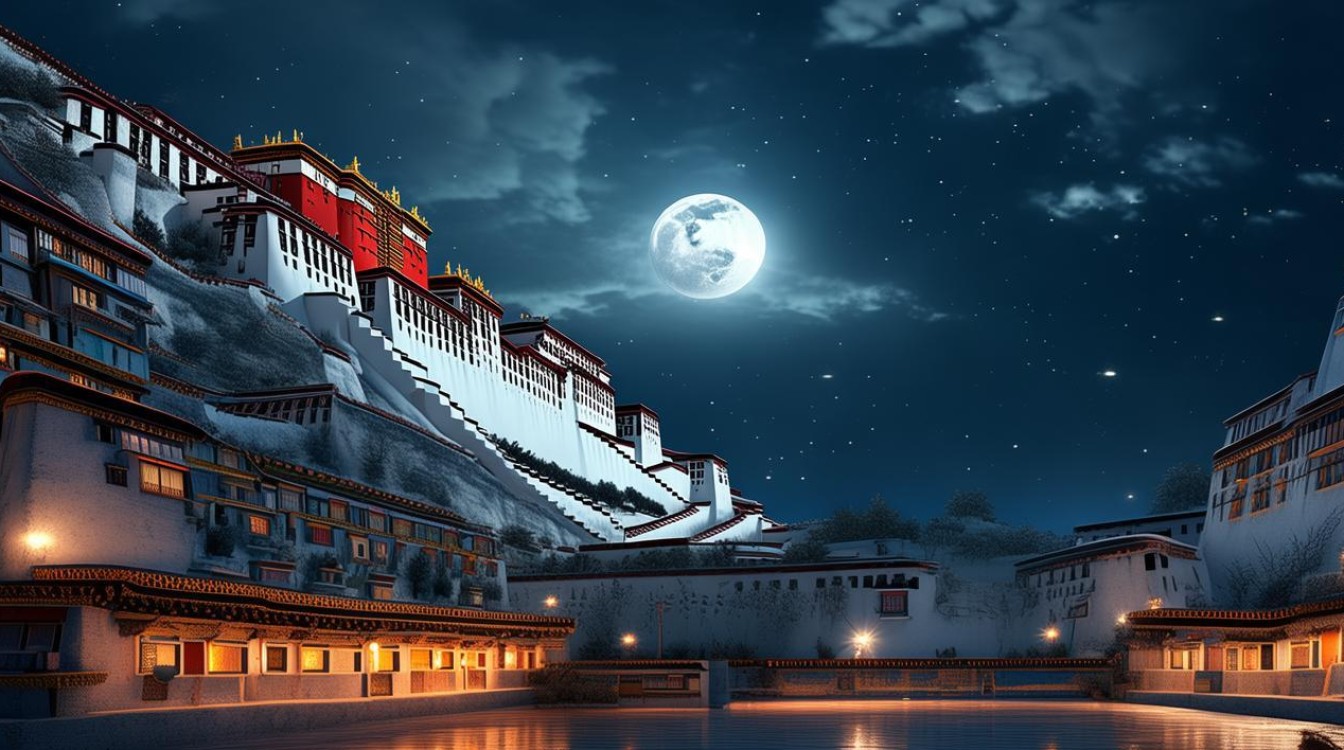 诗歌布达拉宫，诗歌布达拉宫的月-图1