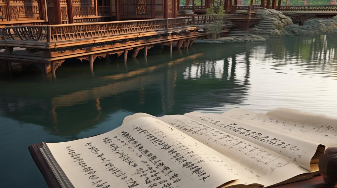 水磨亭子诗歌鉴赏，水墨亭台-图1