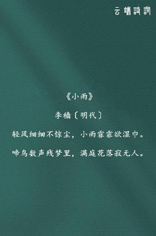 小雨诗歌里藏着怎样的雨意诗心?-图2 小雨诗歌里藏着怎样的雨意诗心?-图2