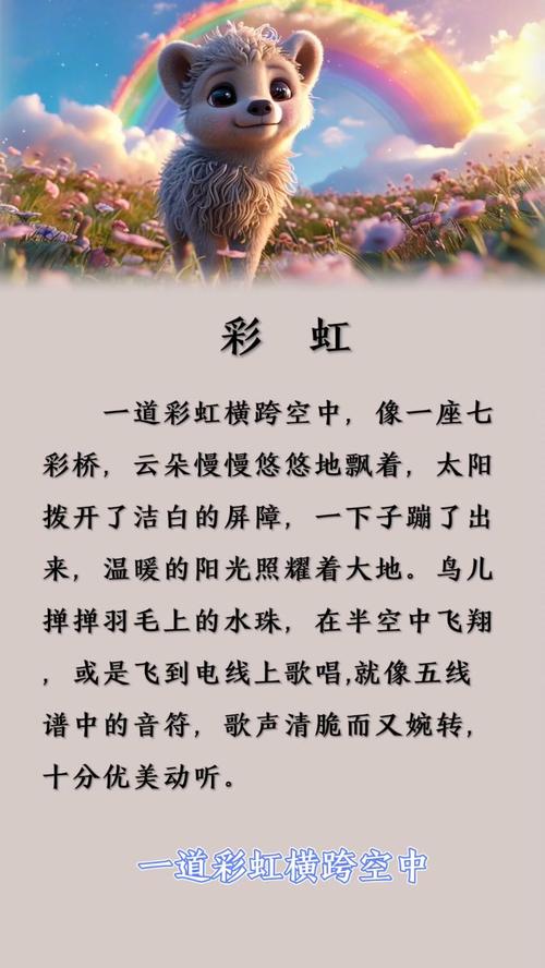 关于彩虹的诗歌,关于彩虹的诗歌有哪些?-图2 关于彩虹的诗歌,关于彩虹的诗歌有哪些?-图2