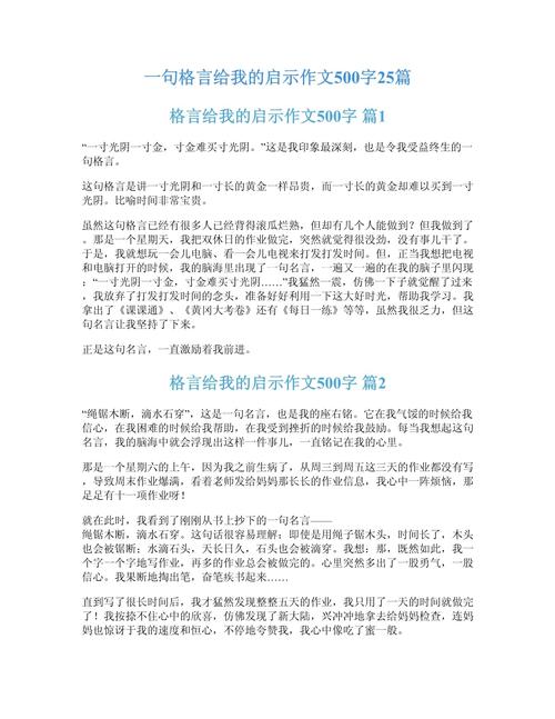 一句名言的启示作文，一句名言的启示作文500字-图3