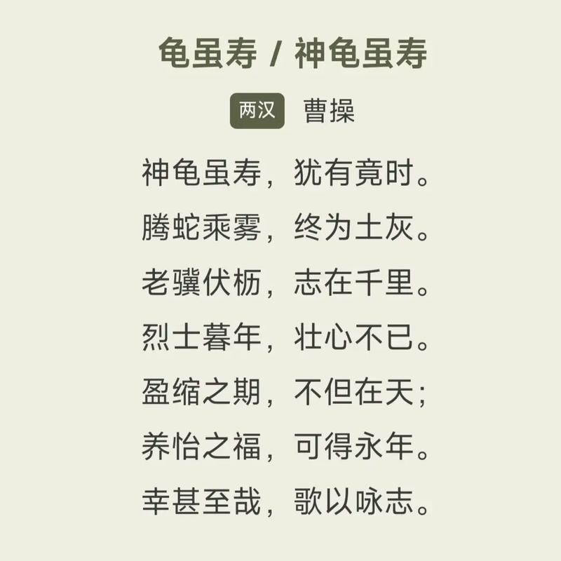 龟虽寿诗歌，龟虽寿诗歌鉴赏题-图2
