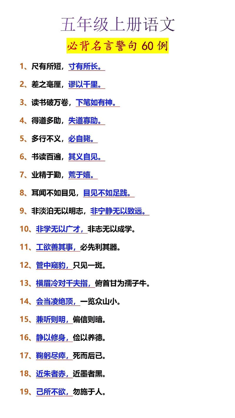 一到五年级的名人名言,一到五年级的名人名言有哪些-图3 一到五年级的名人名言,一到五年级的名人名言有哪些-图3