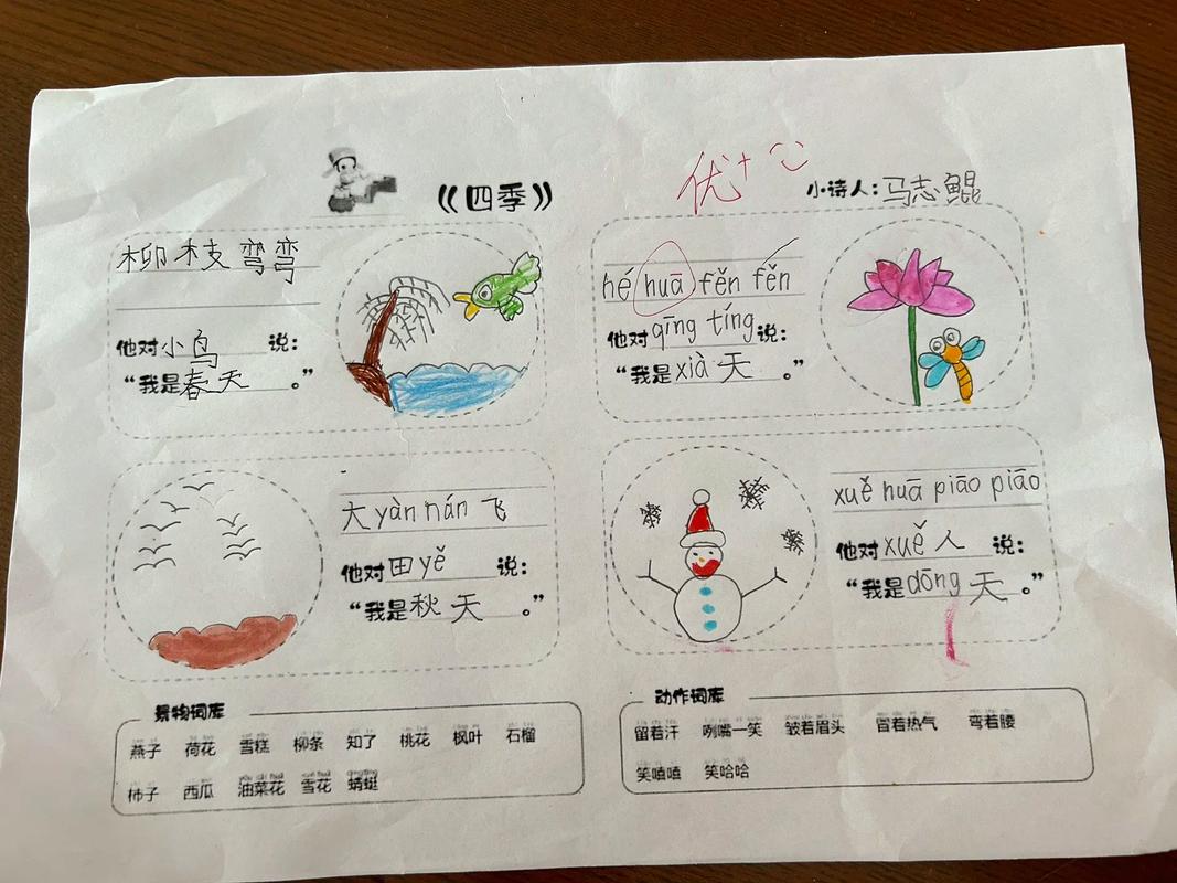 诗歌 四季，诗歌四季娃娃仿编怎么写-图3
