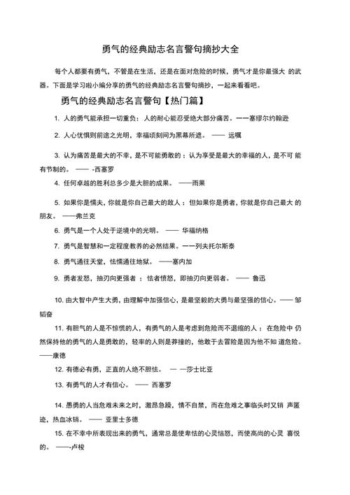 关于勇气的名言名句，关于勇气的名言名句大全-图2