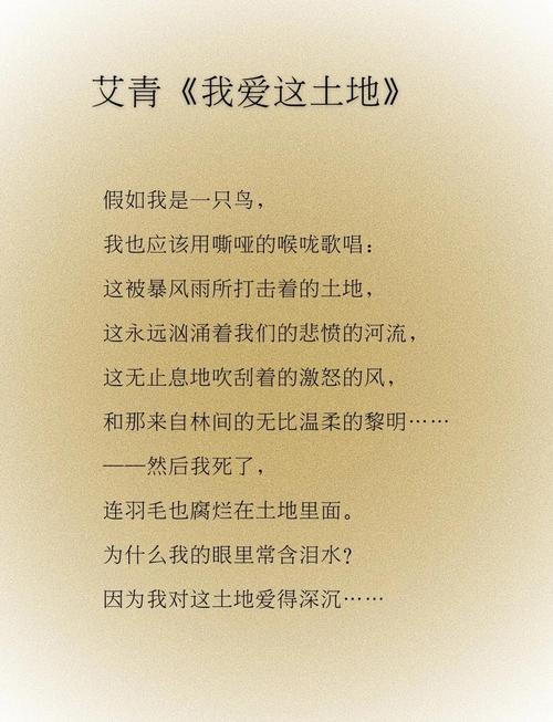 我爱这土地模仿诗歌,我爱这土地模仿诗歌怎么写-图3 我爱这土地模仿诗歌,我爱这土地模仿诗歌怎么写-图3