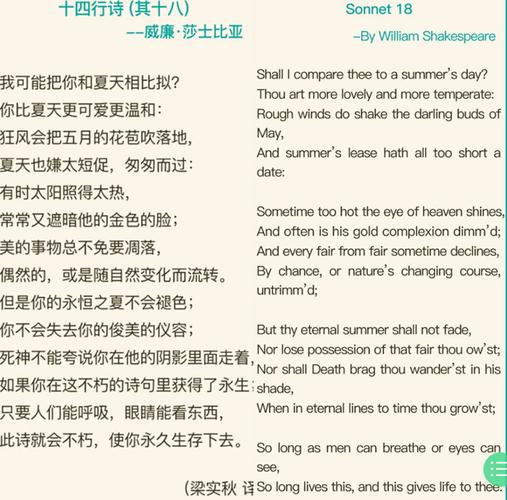 莎士比亚诗歌中英对照，如何传神译出原作神韵？-图3