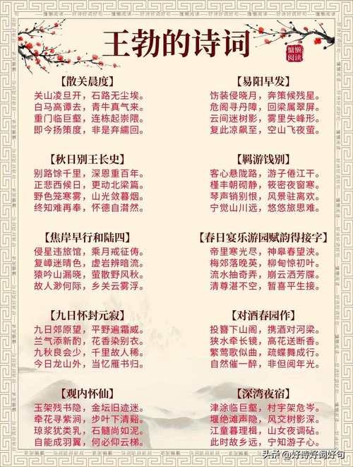 王勃的诗歌，王勃的诗歌风格-图1