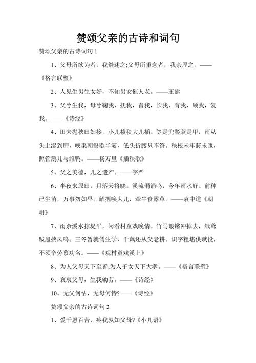 赞美父亲的诗句或名言，赞美父亲的诗句或名言有哪些-图3