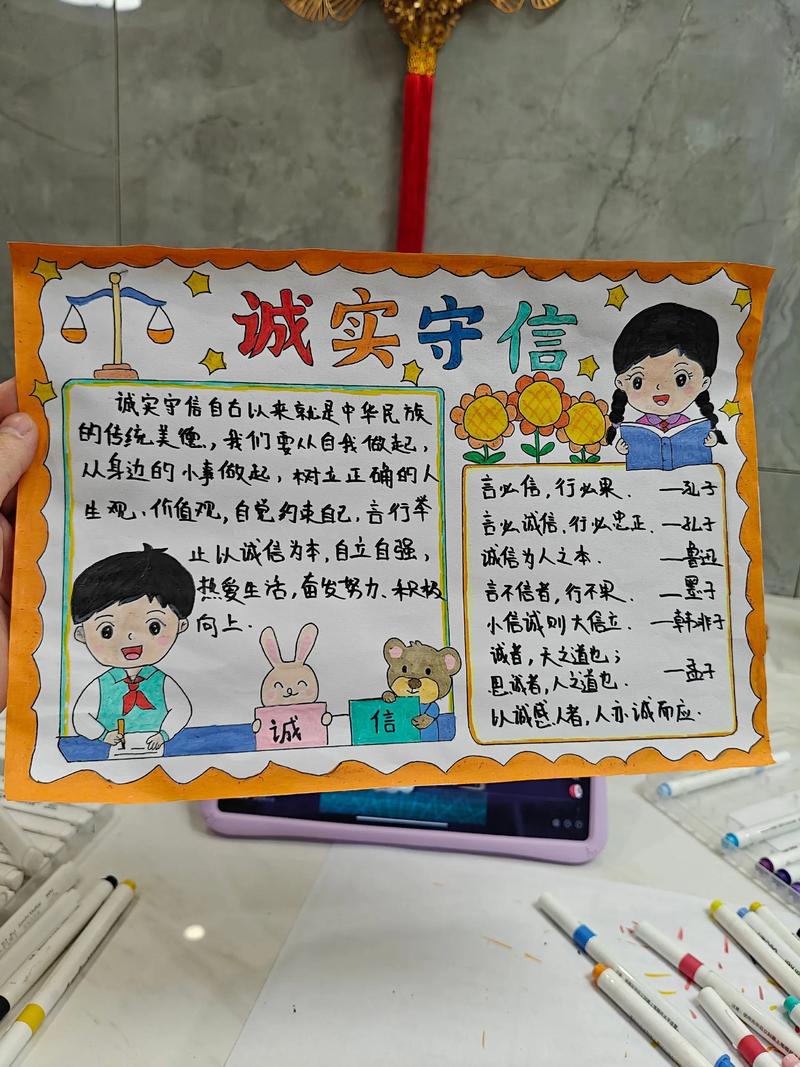 诚信名言手抄报，如何做才出彩？-图1