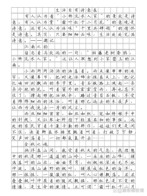 初三诗歌作文如何写出彩?-图3 初三诗歌作文如何写出彩?-图3