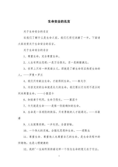 安全名言警句有哪些?-图2 安全名言警句有哪些?-图2