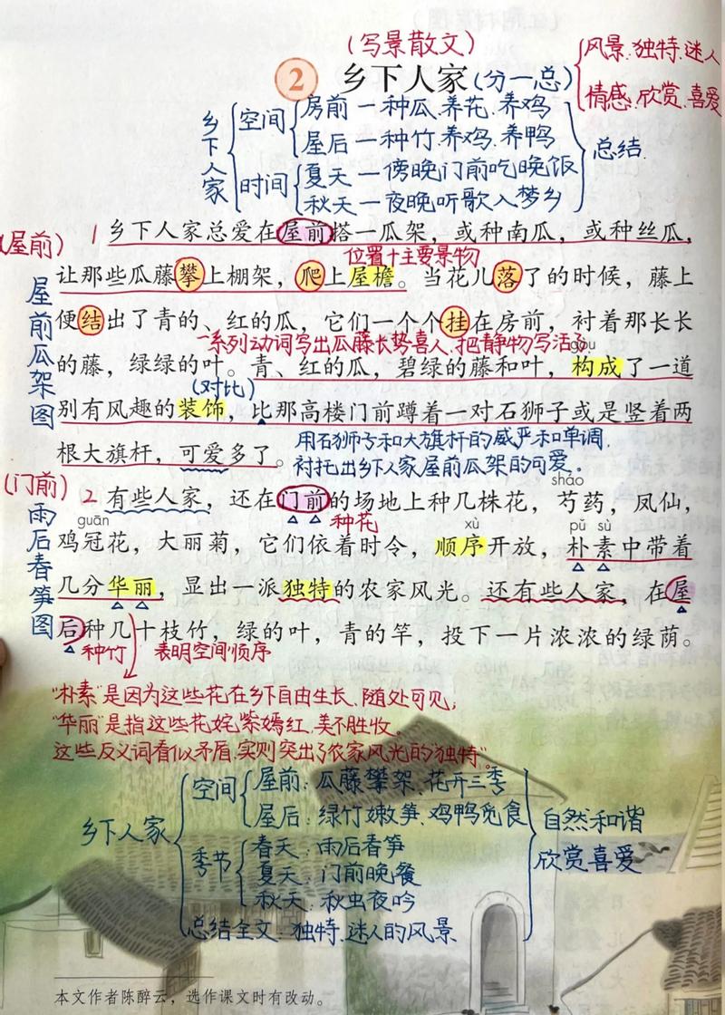 乡下人家诗歌有何独特韵味？-图1