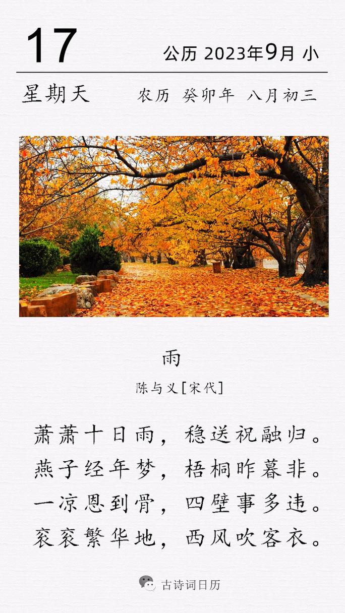 秋雨诗中藏何情?-图2 秋雨诗中藏何情?-图2